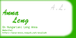 anna leng business card